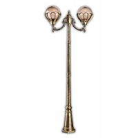 Светильник садово-парковый Feron "Верона малая" PL5048 220В 60Вт 2хE27 IP44 Черное золото картинка 